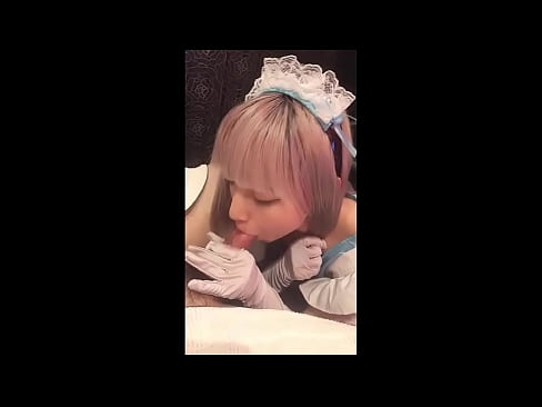 ❤️ جاپاني بت [ميوڪا]، فرينچ نوڪر جو لباس، حصو 1، بلو جاب ۽ لوشن سان جرڪ آف اسان وٽ